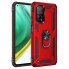 For Xiaomi Mi 10T Pro 5G Shockproof TPU + PC Protective Case with 360 Degree Rotating Holder(Red) - 1