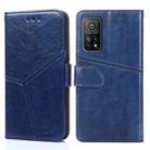 For Xiaomi Redmi K30S Geometric Stitching Horizontal Flip TPU + PU Leather Case with Holder & Card Slots & Wallet(Blue) - 1