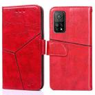 For Xiaomi Redmi K30S Geometric Stitching Horizontal Flip TPU + PU Leather Case with Holder & Card Slots & Wallet(Red) - 1