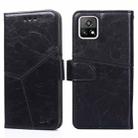 For vivo Y52S 5G Geometric Stitching Horizontal Flip TPU + PU Leather Case with Holder & Card Slots & Wallet(Black) - 1