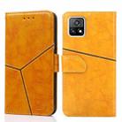 For vivo Y52S 5G Geometric Stitching Horizontal Flip TPU + PU Leather Case with Holder & Card Slots & Wallet(Yellow) - 1