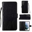 For Samsung Galaxy S21+ 5G Dream Catcher Printing Horizontal Flip Leather Case with Holder & Card Slots & Wallet & Lanyard(Black) - 1