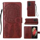 For Samsung Galaxy S21 Ultra 5G Dream Catcher Printing Horizontal Flip Leather Case with Holder & Card Slots & Wallet & Lanyard(Brown) - 1