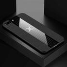 For iPhone 8 Plus & 7 Plus XINLI Stitching Cloth Texture Shockproof TPU Protective Case(Black) - 1