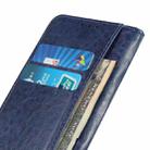 For Motorola Moto G Power 2021 Magnetic Crazy Horse Texture Horizontal Flip Leather Case with Holder & Card Slots & Wallet(Blue) - 8