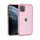 For iPhone 11 Pro Max Shockproof Terminator Style Transparent Protective Case(Pink) - 1