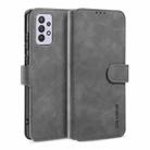 For samsung Galaxy A32 5G DG.MING Retro Oil Side Horizontal Flip Leather Case with Holder & Card Slots & Wallet(Grey) - 1