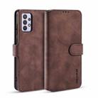 For samsung Galaxy A32 5G DG.MING Retro Oil Side Horizontal Flip Leather Case with Holder & Card Slots & Wallet(coffee) - 1