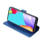 For samsung Galaxy A52 5G / 4G DG.MING Retro Oil Side Horizontal Flip Leather Case with Holder & Card Slots & Wallet(Blue) - 5