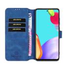 For samsung Galaxy A52 5G / 4G DG.MING Retro Oil Side Horizontal Flip Leather Case with Holder & Card Slots & Wallet(Blue) - 6