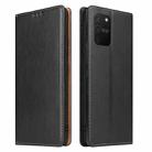 For Samsung Galaxy S10 Lite / A91 / M80s Fierre Shann PU Leather Texture Horizontal Flip Case with Holder & Card Slots & Wallet(Black) - 1