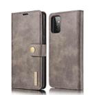 For Samsung Galaxy A72 5G / 4G DG.MING Crazy Horse Texture Flip Detachable Magnetic Leather Case with Holder & Card Slots & Wallet(Grey) - 1