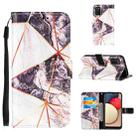 For Samsung Galaxy A02s (US Version) Marble Stitching Horizontal Flip PU Leather Case with Holder & Card Slots & Wallet & Lanyard(Black White) - 1