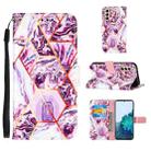 For Samsung Galaxy S21 5G Marble Stitching Horizontal Flip PU Leather Case with Holder & Card Slots & Wallet & Lanyard(Purple) - 1