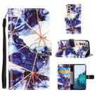 For Samsung Galaxy S21 5G Marble Stitching Horizontal Flip PU Leather Case with Holder & Card Slots & Wallet & Lanyard(Navy Blue) - 1
