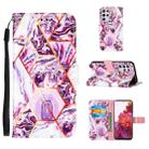 For Samsung Galaxy S21 Ultra 5G Marble Stitching Horizontal Flip PU Leather Case with Holder & Card Slots & Wallet & Lanyard(Purple) - 1