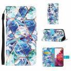 For Samsung Galaxy S21 Ultra 5G Marble Stitching Horizontal Flip PU Leather Case with Holder & Card Slots & Wallet & Lanyard(Blue Green) - 1