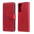 For Huawei P Smart 2021 Classic Calf Texture PU + TPU Horizontal Flip Leather Case, with Holder & Card Slots & Wallet(Red) - 1