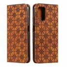 For Xiaomi Poco M3 Lucky Flowers Embossing Pattern Magnetic Horizontal Flip Leather Case with Holder & Card Slots(Brown) - 1