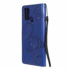 For OPPO Realme 7i / C17 3D Butterflies Embossing Pattern Horizontal Flip Leather Case with Holder & Card Slot & Wallet(Blue) - 3
