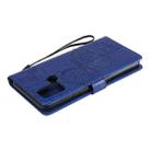 For OPPO Realme 7i / C17 3D Butterflies Embossing Pattern Horizontal Flip Leather Case with Holder & Card Slot & Wallet(Blue) - 8