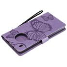 For Huawei Y9a 3D Butterflies Embossing Pattern Horizontal Flip Leather Case with Holder & Card Slot & Wallet(Purple) - 8