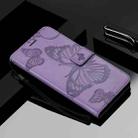 For Huawei Y9a 3D Butterflies Embossing Pattern Horizontal Flip Leather Case with Holder & Card Slot & Wallet(Purple) - 9