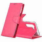 For Samsung Galaxy S21+ 5G GOOSPERY Bravo Diary Crazy Horse Texture Horizontal Flip Leather Case With Bracket & Card Slot & Wallet(Rose Red) - 1