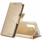 For Samsung Galaxy S21+ 5G GOOSPERY Bravo Diary Crazy Horse Texture Horizontal Flip Leather Case With Bracket & Card Slot & Wallet(Gold) - 1