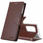 For Samsung Galaxy S21 Ultra 5G GOOSPERY Bravo Diary Crazy Horse Texture Horizontal Flip Leather Case With Bracket & Card Slot & Wallet(Brown) - 1