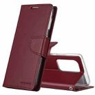 For Samsung Galaxy S21 Ultra 5G GOOSPERY Bravo Diary Crazy Horse Texture Horizontal Flip Leather Case With Bracket & Card Slot & Wallet(Wine Red) - 1