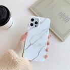 For iPhone 11 Frosted Laser TPU Protective Case (Marble White) - 1