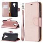 For Huawei Mate 30 Lite Litchi Texture Pure Color Horizontal Flip PU Leather Case with Holder & Card Slots & Wallet & Lanyard(Rose Gold) - 1