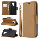 For Huawei Mate 30 Lite Litchi Texture Pure Color Horizontal Flip PU Leather Case with Holder & Card Slots & Wallet & Lanyard(Brown) - 1