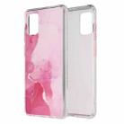 For Samsung Galaxy A71 Coloured Glaze Marble TPU + PC Protective Case(Pink) - 1