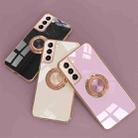 For Samsung Galaxy S21 5G 6D Electroplating Full Coverage Silicone Protective Case with Magnetic Ring Holder(Grandma Ash) - 3