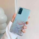 For Samsung Galaxy S20 FE Marble Texture TPU + PC Protective Case(White Pink) - 1