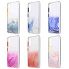 For Samsung Galaxy S21+ 5G Marble Texture TPU + PC Protective Case(White Pink) - 2