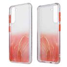 For Samsung Galaxy S21+ 5G Marble Texture TPU + PC Protective Case(Orange) - 1