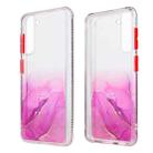 For Samsung Galaxy S21+ 5G Marble Texture TPU + PC Protective Case(Pink) - 1