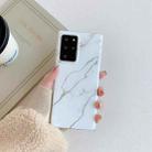 For Samsung Galaxy Note20 Frosted Laser TPU Protective Case(Marble White) - 1