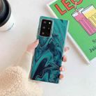 For Samsung Galaxy A51 5G Frosted Laser TPU Protective Case(Dark Green Silver) - 1