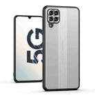 For Samsung Galaxy A12 Jianfeng Series TPU+ Metal Shockproof Protective Case(Silver) - 1