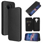 For Nokia 5.4 Carbon Fiber Texture Horizontal Flip TPU + PC + PU Leather Case with Card Slot(Black) - 1