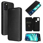 For UMIDIGI A9 Pro Carbon Fiber Texture Horizontal Flip TPU + PC + PU Leather Case with Card Slot(Black) - 1