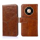 For Huawei Mate 40 Geometric Stitching Horizontal Flip TPU + PU Leather Case with Holder & Card Slots & Wallet(Light Brown) - 1