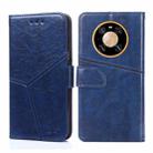 For Huawei Mate 40 Pro Geometric Stitching Horizontal Flip TPU + PU Leather Case with Holder & Card Slots & Wallet(Blue) - 1