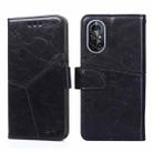 For Huawei nova 8 5G Geometric Stitching Horizontal Flip TPU + PU Leather Case with Holder & Card Slots & Wallet(Black) - 1