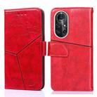 For Huawei nova 8 Pro 5G Geometric Stitching Horizontal Flip TPU + PU Leather Case with Holder & Card Slots & Wallet(Red) - 1