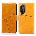 For Huawei nova 8 Pro 5G Geometric Stitching Horizontal Flip TPU + PU Leather Case with Holder & Card Slots & Wallet(Yellow) - 1